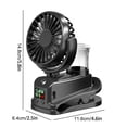 thumbnail image 3 of Multifunctional Clip Spray Fan F7 | USB Rechargeable Type-C | 360° Rotating Silent Mini Fan with 20ml Water Tank | Strong Wind 4-Speed Portable Cooling for Outdoor Home Office, 3 of 9