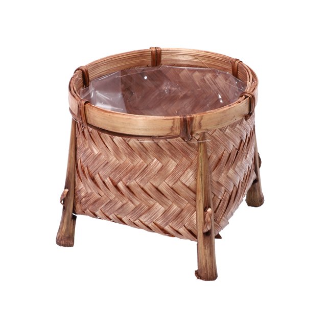 Shisuyan Creative Bamboo Woven Storage Basket Practical Flower Basket Sundries Organizer