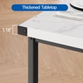 thumbnail image 4 of BeesClover Dining Table with 2 Benches, Dining Room Table Set for 4, Kitchen Table with 2 Upholstered Benches Rectangular Space Saving for Apartment, Dining Room, Kitchen, 44.5 Inches Large, 4 of 8