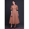 thumbnail image 4 of Bimba Robe à Manches Roulées pour Femmes à Imprimé Géométrique, Col Mandarin, Chemise Boutonnée - Très Petit, 4 of 5
