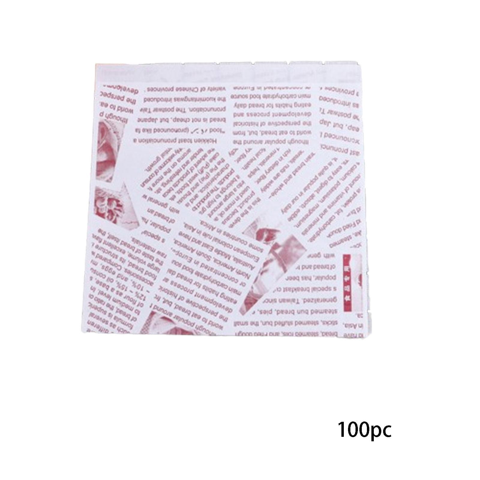 DOLITY 100 Pcs Sac à Burger Sacs en Papier Résistants à l'Huile Petits pour Chocolat Biscuits Beignes D