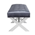 thumbnail image 2 of Bench Tufted Upholstered with Polished Stainless Steel Xs-Base, 2 of 3