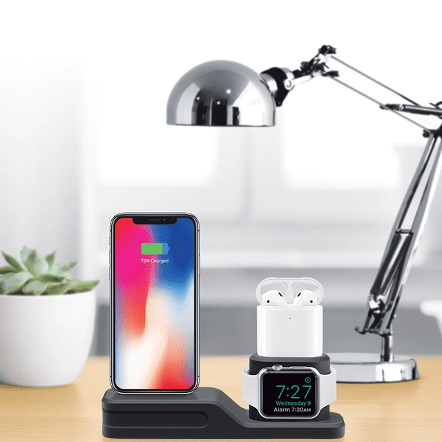 Refurbished Merkury 3-in-1 Device Stand Desktop Charging Station - Lightweight