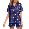 thumbnail image 1 of HNMKIU Pyjamas Womens Pajamas Set Two Piece Pj Sets Sleepwear Loungewear Button Down Pj Sets, 1 of 4