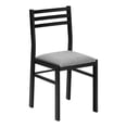 thumbnail image 2 of Monarch Specialties Dining Table Set, 3pcs Set, Small, 35" Drop Leaf, Kitchen, Black Metal, Grey Laminate, Contemporary, Modern, 2 of 7