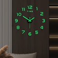 thumbnail image 1 of Luminous Wall Clock Stickers Round DIY Wall Clock for Dining Room Wall Decor, 1 of 8