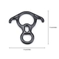 thumbnail image 4 of mmirethe Climbing Descender 50KN Camping Downhill Rappelling Rigging Ring Slow Down Caving Mountaineering Portable Protector Black, 4 of 6
