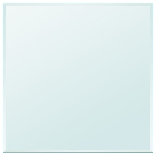 vidaXL Table de Chevet en Verre Trempé Carré 800x800 mm