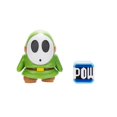 thumbnail image 4 of Figurine Super Mario de 4 pouces – Maskass vert avec Bloc POW, 4 of 6