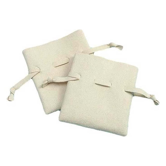 ziyahi 50 Pieces Gift Bag Portable Drawstring Solid Color Candy Ring Jewelry Cellphone Storage Pouch Pocket Organizer Beige White