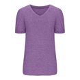 thumbnail image 2 of Birdeem Mode Femmes Été T-Shirt Décontracté à Manches Courtes Col en V, 2 of 6
