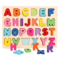 thumbnail image 1 of Wooden Puzzles Alphabet/Numbers Shape Learning Board Wooden Puzzles Alphabet/Numbers Shape Toy Kindergarten Early Educational Toys, 1 of 8
