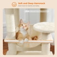 thumbnail image 3 of Large Cat Tree cm Cat Tower for Large Cats Cat Condo with Sisal-Cove Scratching Posts and Pads Padded Perch Dual Condo and Basket for Indoor Cats-Grey Small, 3 of 7