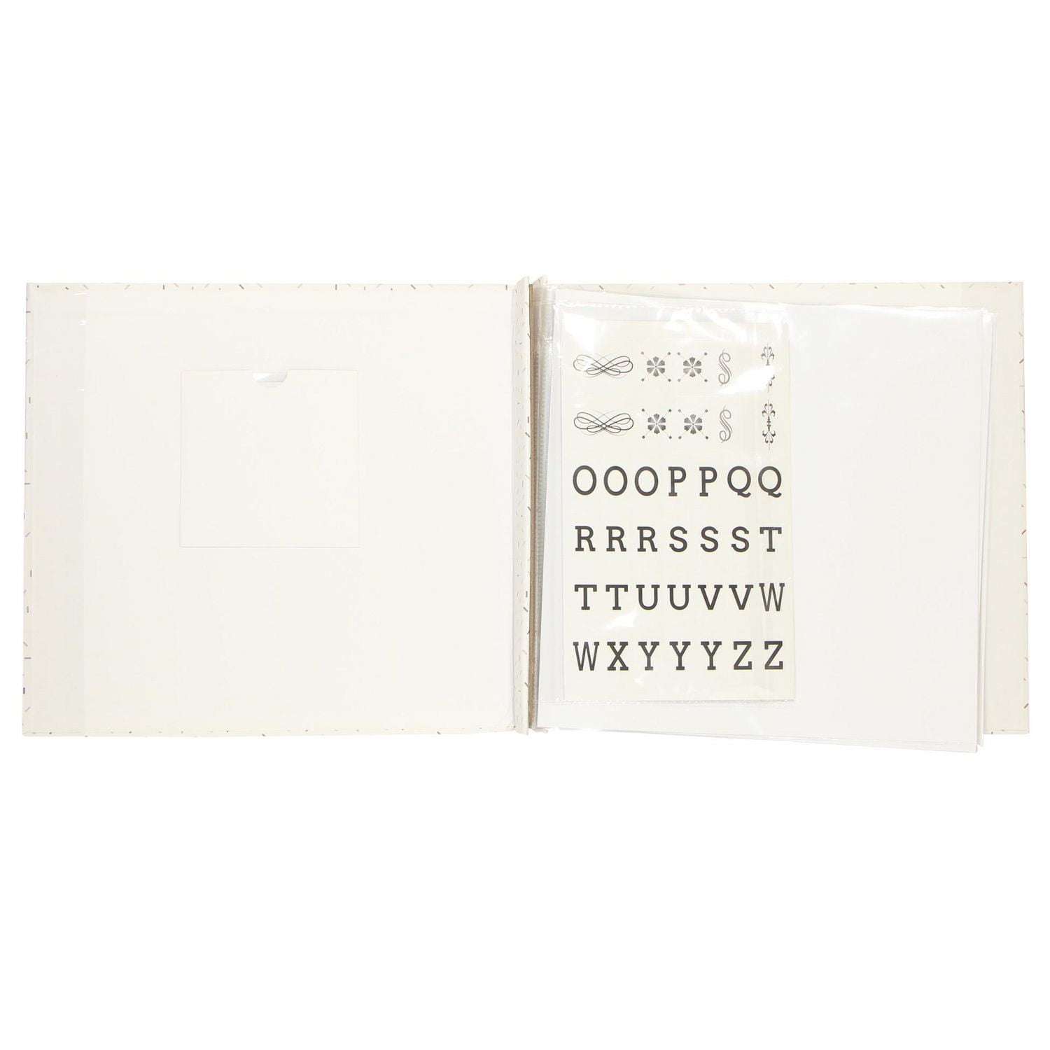 CRAFTY & CO. Scrapbook & Photo Album blanc, 10 Sheets