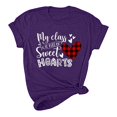 thumbnail image 4 of Pisexur T-shirt de la Saint-Valentin Haut T-shirt de la Saint-Valentin pour Femme Amour Imprimé T-shirt à Manches Courtes Haut à Manches Courtes Col Rond Haut/chemise, 4 of 5