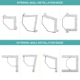 thumbnail image 2 of Misounda Corner Curved Shower Curtain Rod Rustproof Expandable Metal Adjustable Shower Rod 35.4"-39.3"inch Telescoping Design Exquisite Customizable for Bathroom,Need To Drill - Black, 2 of 7