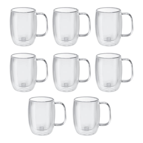 ZWILLING Sorrento Plus Ensemble de 8 Tasses à Espresso Doubles - Paquet Économique, Transparent