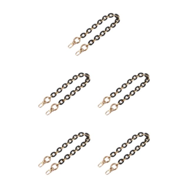 Baohd Not Easy To Fade Vibrant Bag Chain Straps Retain Color Purse Chain Straps Resin Bag Chains L204-HS 5Set