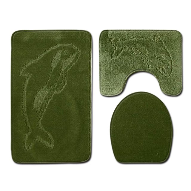 kurtrusly 3pcs Polyester Absorbent Bath Mat For Bathtub And Shower Easy To Install Durable Anti-slip PJ210611-B002 1Set