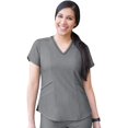 thumbnail image 1 of Adar Pro Heather Scrubs for Women - Modern V-Neck Scrub Top - P7002H - Heather Grey - M, 1 of 7