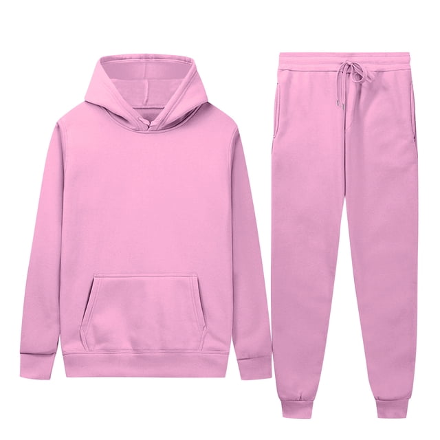 Gspmoly Mens Sweatshirt, Men'S Casual Oversize Solid Color Drawstring Trouser Long Sleeve Hooded Set Going Out Tops Savings
