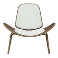 thumbnail image 3 of Chaise de salon shell Plata Décor Import en blanc, 3 of 4