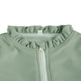 thumbnail image 3 of Maillot de Bain à Manches Longues pour Bébé Fille, Haut anti-UV à Volants avec Fermeture Éclair, 3 of 6