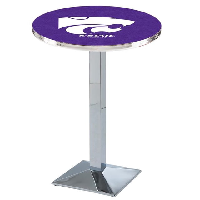L217 Kansas State University 42" Haut - 36" Table de Pub Supérieure avec Finition Chromée
