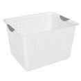 thumbnail image 1 of Sterilite Deep Ultra Plastic Storage Baskets w/ Handles, White, 30 Pack, 1 of 5