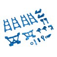thumbnail image 4 of RC Car Upgrade Parts Kit, High Strength Aluminum Alloy RC Front Steering Assembly with Gasket for Maintenance Blue, 4 of 8