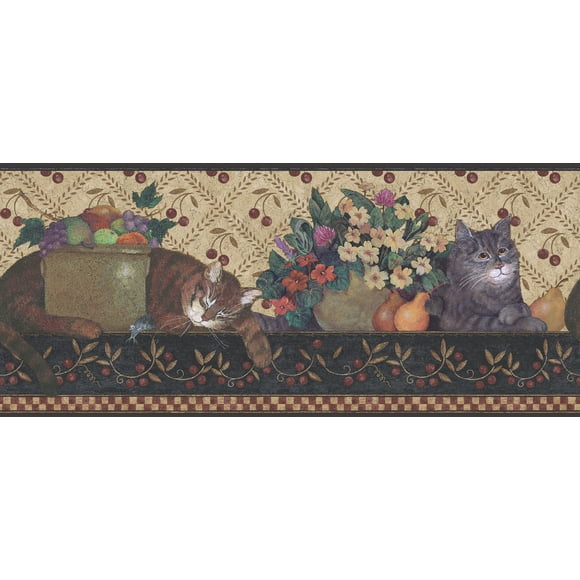 Ellen Stouffer Cats Wallpaper Border DC5002B