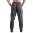 thumbnail image 3 of FAIWAD Mens Sweatpants Elastic High Waist Drawstring Workout Joggers Pants Button up Outdoor Trousers, 3 of 4
