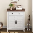 thumbnail image 1 of BeesClover Buffet Moderne avec Tablette Réglable à 3 Niveaux avec 7 Vitesses, Armoire de Rangement de Cuisine avec Grand Tiroir pour Salle à Manger, Salle de Bain, Entrée, 1 of 7