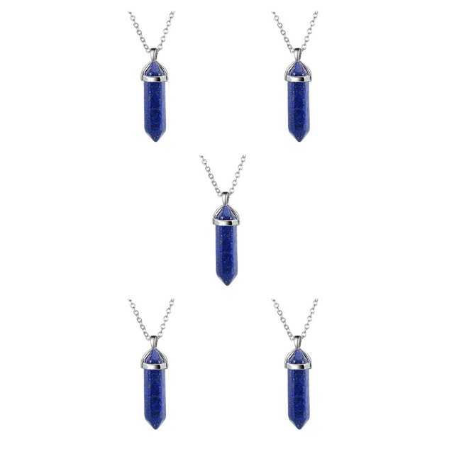 QualitChoice Hexagon Column Charm Exquisite Women Men Making Findings Handmade Anniversary Hanging Pendants Colorful Crystal Green Gold Color 5Set