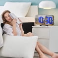 thumbnail image 1 of HOARBOEG Creative USB Charging Mirror Electronic Digital Alarm Clock LED Display Electronic Clock 6.5 Inch Large Screen Home And Office Electronic Alarm Clock Clearance Sale Holiday Gifts, 1 of 8