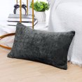 thumbnail image 2 of PiccoCasa Soft Water Repellent Throw Pillow Covers Black 12x20 Inch, 2 of 7