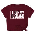 thumbnail image 2 of Meichang T-Shirts Cœur d'Amour pour Femmes T-Shirts de la Saint-Valentin Imprimé Cœur T-Shirts de Vacances Hauts de la Saint-Valentin Manches Courtes Col Rond Blouses, 2 of 6
