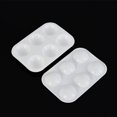 thumbnail image 4 of 48 Pieces Plastic Paint Palettes 6 Well Rectangular Watercolor Palette Painting Tray, White, 4 of 5