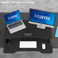 thumbnail image 3 of FITUEYES 32 Inch Sit to Stand Up Desk Computer Standing Desk for Home Office and School, Black, 3 of 6