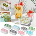 thumbnail image 3 of Ohufall Mini Press Ice Tray With Lid Summer Kitchen Must Have ice cubes Tray For Freezer Small Ice Maker, 3 of 3