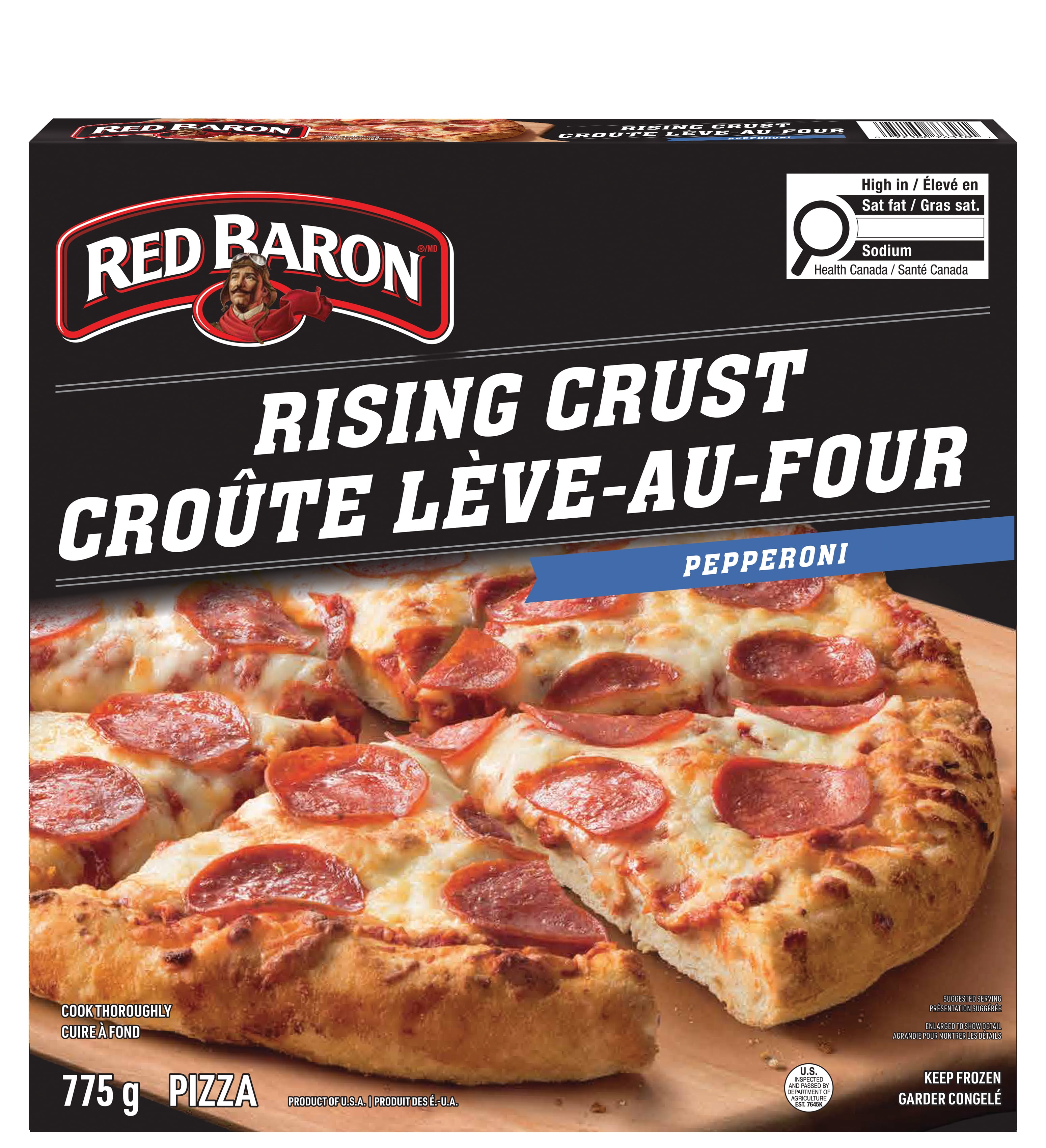 Red Baron Rising Crust Signature Pepperoni Frozen Pizza