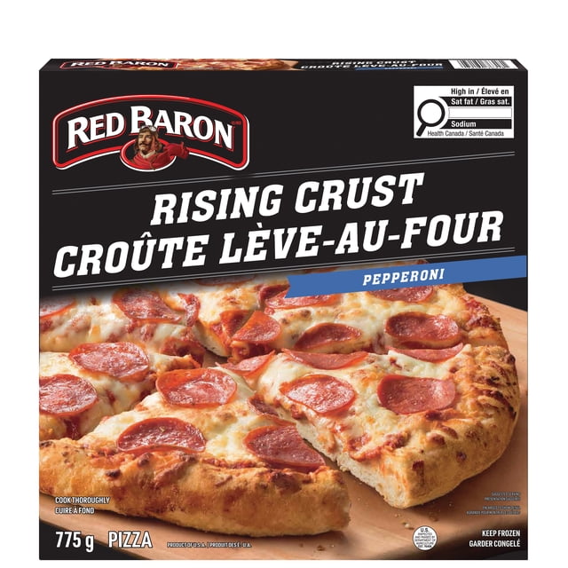 Red Baron Rising Crust Signature Pepperoni Frozen Pizza, 775 g, Red Baron Rising Crust Signature Pepperoni Frozen Pizza 775gram