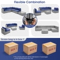 thumbnail image 3 of Gymax 6PCS Patio Conversation Furniture Set Rattan Sectional Sofa Set w/ Navy Cushions, 3 of 5