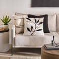 thumbnail image 2 of Bouclair Taha Black Raw Edge Decorative Throw Pillow, 2 of 8