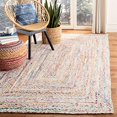 thumbnail image 1 of Safavieh Braided Collection BRD210B Handmade Boho Reversible Cotton Area Rug, 8' x 10', Ivory / Multi, 1 of 1
