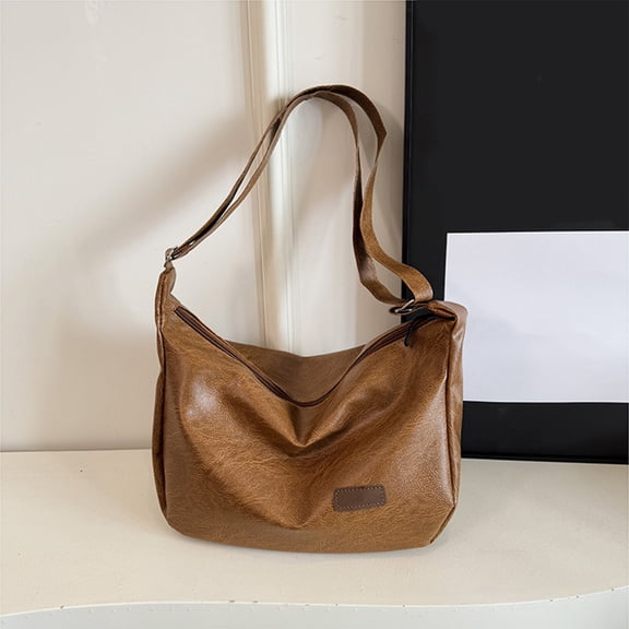 FHBVT Sac à Bandoulière Décontracté pour Femmes, Sac à Main Messager, Portefeuille Fourre-Tout en Cuir PU avec Courroie Ajustable, Sac Élégant pour le Travail, les Voyages, le Magasinage et l'Usage Quotidien, Cadeau Parfait pour Femmes