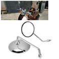thumbnail image 4 of Rétroviseur de Moto, 2 Pcs 10mm Rond Plaqué Argent Rétroviseur Gauche et Droit, 4 of 8