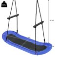 thumbnail image 3 of Costway Balançoire Soucoupe pour Arbre Surf Enfants Extérieur Plateforme Ovale Ajustable Ensemble avec Poignée Bleu, 3 of 9