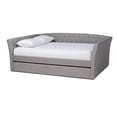 thumbnail image 1 of Baxton Studio Delora Queen Size Light Grey Upholstered Daybed with Trundle, 1 of 11