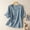 🔥 Blue, variant on Sentmoon Women's Tops Short Sleeve Peter Pan Collar Clothes Button Down Linen Loose Fit Solid Color Breathable Shirt Comfy Hawaii